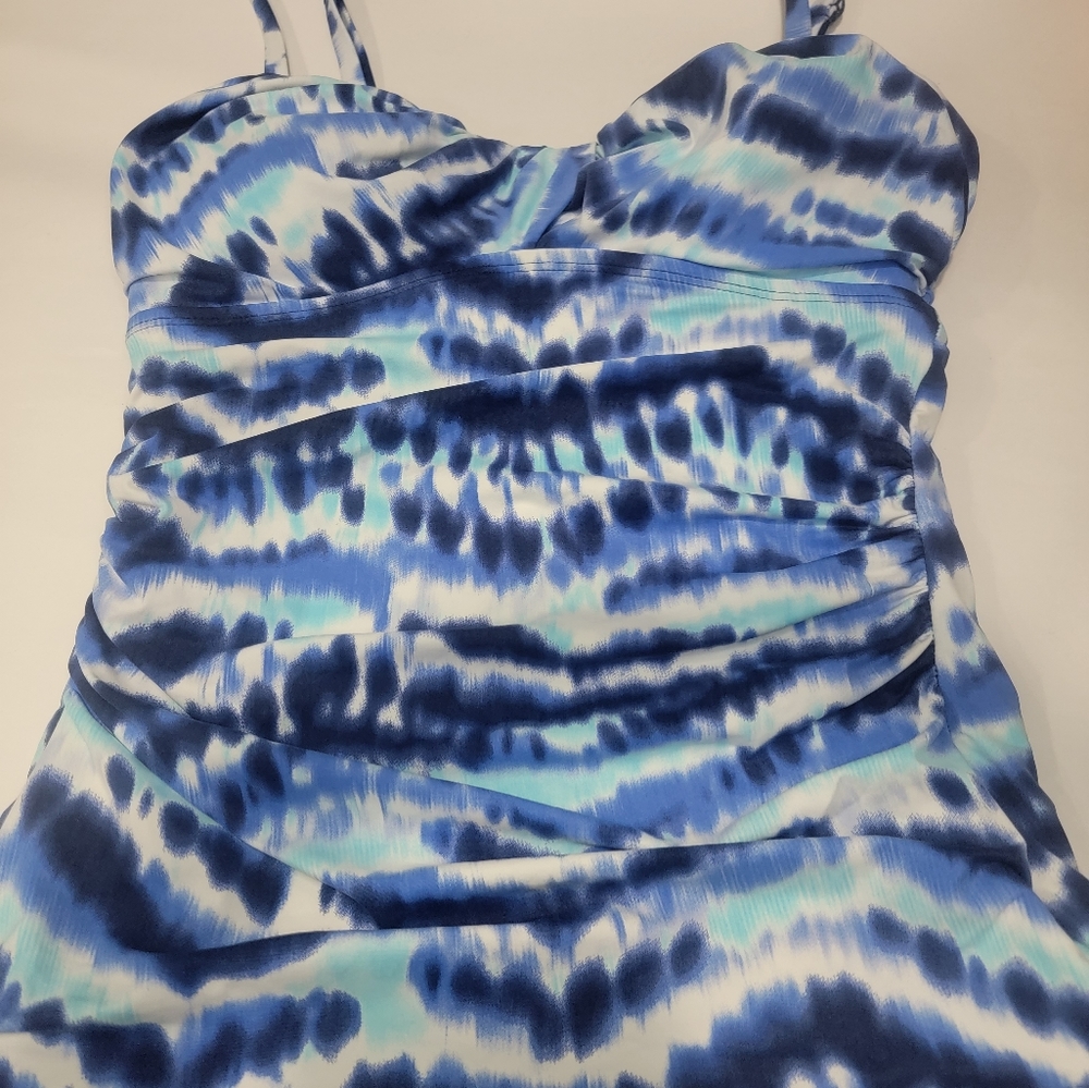 Beach House Cape Cod Tye Dye Blue Tankini SwimSuit